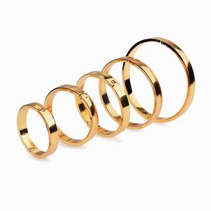 5 Size Gold Metal CockRing Penis Ring Mannelijke Kuisheidskooi Vertraagde Ejaculatie Lock Sperma Vertraging Ringen Seksspeeltje voor mannen Cock Ringen