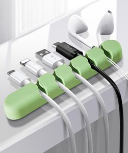 5 Slots Cable Organizer USB Cable Winder Management Clips Holder 3m lijm voor telefoonlaadkoord kabel data lijn oortelefoon muis2444793