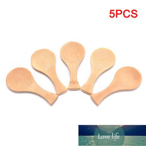 5 cucharada pequeña de sal de madera cuchara de condimento de madera maciza hecha a mano miel cucharadita aromatizante azúcar café té mermelada mostaza helado Precio de fábrica diseño experto Calidad