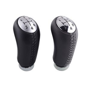 5 Speed Gloss Matt Cap Gear Knob PU Leather Head Stick For Renault Laguna Megane 2 Clio 3 2003-2009 Scenic2 Kangoo 2009