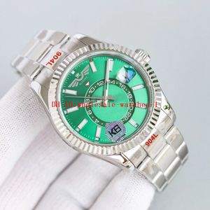 5 étoiles Super Watch TW K6 F CAL.9001 Montre-bracelet à mouvement automatique 42mm 326934 Bague Dail verte Comm Mois Travail Saphir Hommes Montres