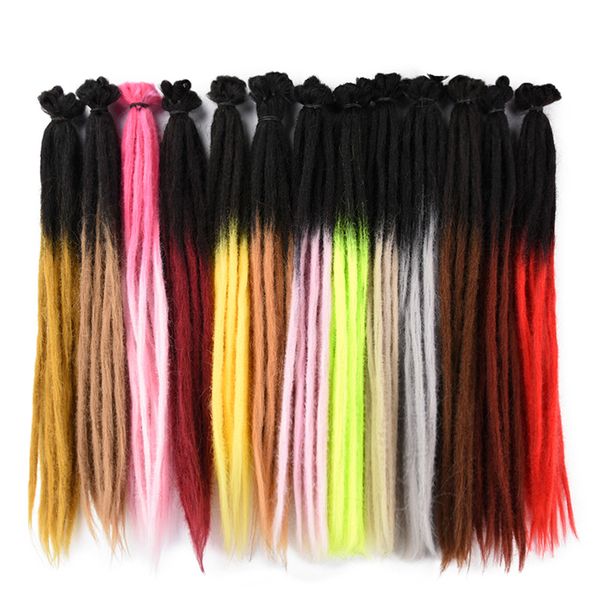 5 mèches 20inch Synthétiques Dreadlocks Extensions de cheveux Sool Mandmade Crochet Hair Transplanter Blonde Braid Hair For Women Girl