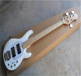 5 String Music Man Ernie Ball Sting Ray Blanc Guitare Basse Électrique Micros Actifs Batterie 9V Touche Palissandre Peut être Personnalisé