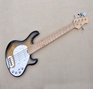 5 cordes Brown Body Electric Bass Guitar avec pickguardmaple FRetboard Pickups1922523