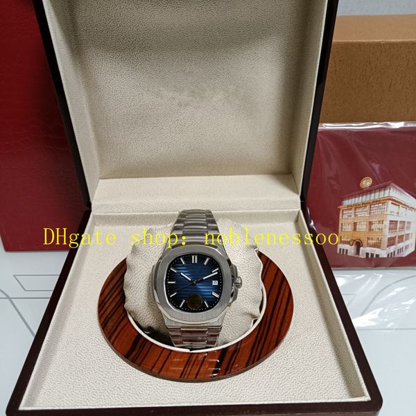 5 Estilo Asia Cal.324 S C Reloj automático con caja para hombres real 5711/1a dial azul luminoso 5711 pulsera de acero inoxidable plegamiento de relojes mecánicos relojes mecánicos relojes de pulsera