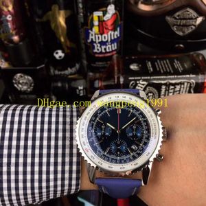 5 Style hommes montres 46mm AB0121211B1X1 cadran noir bracelet en cuir Quartz chronographe travail montre pour hommes montres-bracelets