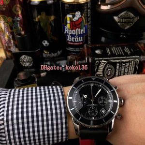 5 Style Top Selling Excellentes montres-bracelets 46 mm SuperOcean Heritage A13312121B1S1 Bandes de cuir VK Quartz Chronographe Travail Hommes Wat243I