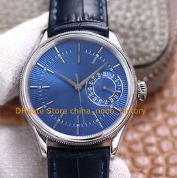 5 Stijl Met Doos Horloge Heren Automatisch 39mm Blauwe Guilloche Wijzerplaat Zwart Wit Leren Band Rose Goud Azië 2813 Beweging Mechanische Horloges Horloges