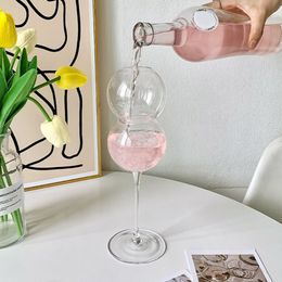 5 styles Cocktail Verre créatif en forme de verre en verre gobelet 3d Rose Saint Valentin verres à vin transparent nouveau-durs
