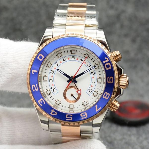 5 estilos Reloj de lujo Relojes para hombre Automático Oro rosa Plata mixta Cristal de zafiro Bisel de cerámica Relojes AAA Hombres yate luminoso ne267i