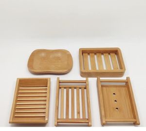 5 stijlen Natural Bamboo Soap Holder Creatieve Milieubescherming Naturals Bamboos Soapdish Drying Soaps Tray SN2470