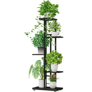 5-tier display plank bloem potten rack planten stand potting ladder planter staan ​​zware opslag rekken voor ingemaakte plant 210712