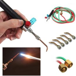 Micro Mini torche à gaz, 5 embouts en boîte, Kit de soudage, réparation de bijoux en cuivre et aluminium, outils de fabrication 1288t