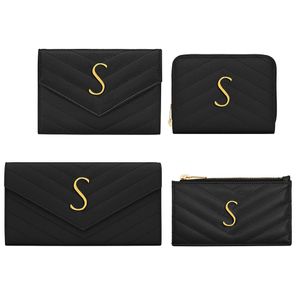 5 types de porte-monnaie en cuir de caviar Porte-cartes Cassandre Porte-monnaie Porte-monnaie pour femme Luxurys Billet de banque zip Porte-carte de crédit Porte-clés Passeport avec boîte