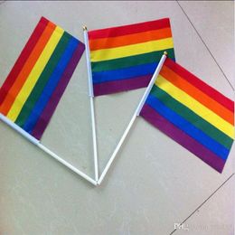 5 x 8 inch regenboog klein formaat banner 14 x 21 CM gay pride vlag 100 P C S LOT249d
