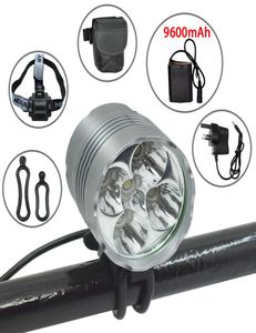 5 x T6 5T6 6000 Lumens 2 en 1 LED 3 Modes Bice Light Bicycle Front lampe frontale de lampe + 8,4 V Batterie + Charger9977892
