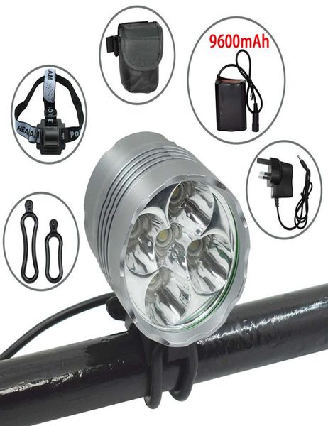 5 x T6 5T6 6000 lúmenes 2 en 1 LED 3 modos Bicicleta Bicicleta Bicicleta Farto delantero + 8.4V Batería + Charger9977892