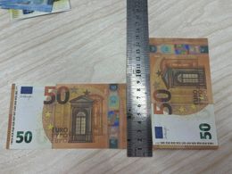 50 1: 2 werkelijke Vitgu Money Toys Party Supplies Euro Top Prop Quality 10 20 Copy 100 Maat Fake Notes Cash Feitive Bwria