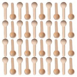 50 100 200 200 500 1000pcs mini naturaleza de madera de madera para cocción para cocinar herramientas de cocina scooper sazón de miel café298v