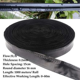 50/100/200m 16 mm*0,2 mm Garden Farm Saving Water 3L/Hour Flow Agricultural Irrigation Drip Tape Single Blade Labyrint Hose L2405