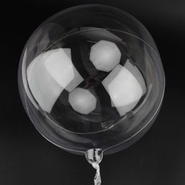 50 100 piezas 10 18 24 36 pulgadas Sin arrugas Bobo Globos transparentes transparentes Decoración de bodas para niños Decoración de fiesta de cumpleaños de aire de helio T20210G