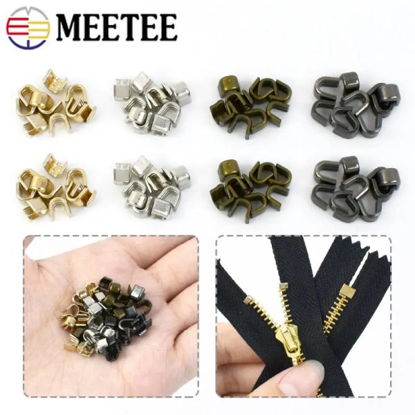 50 / 100G 3 # 5 # 8 # 10 # METTERNE METEAL CLOPPERS U Style Style non glissière Lock Zippers Top Stop Repair Kits DIY Couture Crafts ACCESSOIRES