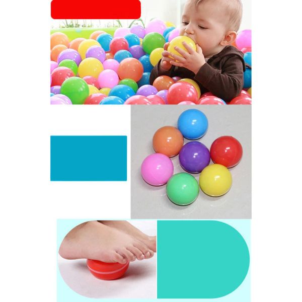 50 / 100pcs NOUVEAUX enfants 5,5 cm Balls Baby Toys Ocean Boules pour jouer Pool Fun Fun Colorful Plastic Soft Ocean Ball