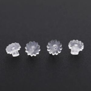 50-100pcs lindo engranaje de goma de silicona tallas de orejas para la oreja para joyas que hacen accesorios de aretes de bricolaje