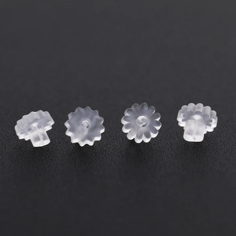 50-100pcs Cute Silicone Rubber Gear Ear Back Stoppers Ear Plugs For Jewelry Making DIY Earring Accessories