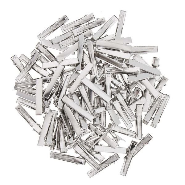 50 100 stücke DIY Silber Farbe Metall Mädchen Haar Clip Krokodil Alligator Zähne Bögen Haarspange Entenschnabel Clips Flache Mund Platz clip180j