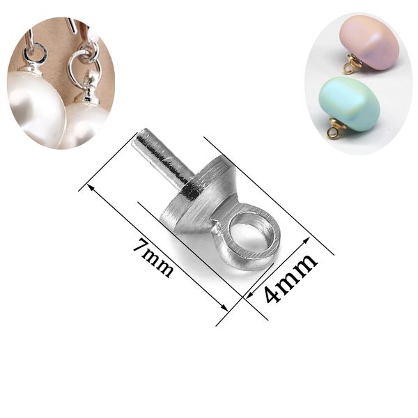 50-100pcs / lot en laiton Halm Hole Charmes des épingles d'œil Perles Capes d'extrémité Top Prged Pendant