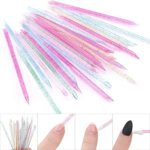 50/100pcs Cristal Crystal Stick Doble extremo Arte de uñas Pusente Pusente Desmendición Herramienta Pedicura Pedicura Cuidado de uñas Manicuras Herramientas