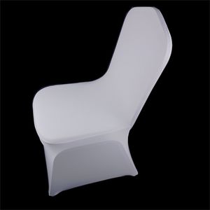 50 100pieces Groothandel Wit Universal Stretch Polyester Wedding Party Spandex Chair Covers T200601