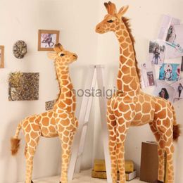 50-120 cm Jirafa gigante de la vida real Juguetes de peluche Muñecas de animales de peluche de alta calidad Niños suaves Niños Bebé Regalo de cumpleaños Decoración de la habitación 230220 240307