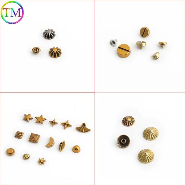 50-200 pièces en métal pics de cône rond Rivets Rivets Studs Decoration Chaussures Vêtements DIY Cuir d'artisanat Sac de réparation Accessoires 240419