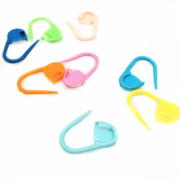 50 / 200pcs Marqueur de point de verrouillage Plastique Couper de point de coulée Mélangez couleurs Tricoter Marqueurs de crochet outils de tricot-outils à aiguille Clips