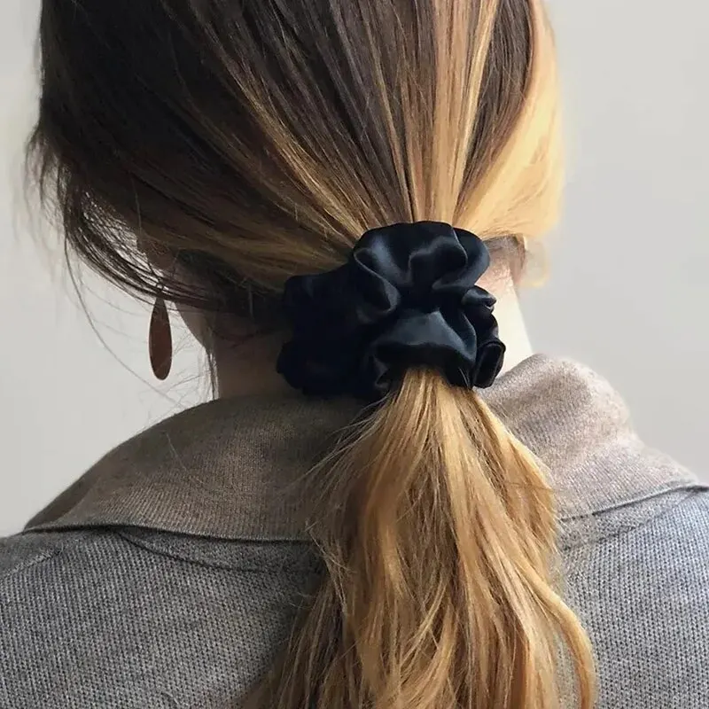 50/30/10 st mode Satin Scrunchies Girls Elastic Hair Bands Ponytail Holder Ties Rubber Bands Hårtillbehör för kvinnor