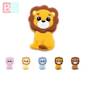 50/30/10PCS Silicone Teether Food Grade Mini Lion Beads Bpa Free Baby Teething For DIY Pacifier Pendant Rodents 211106