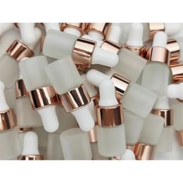 50/30/20 pièces 2 ml 3 ml 5 ml flacons compte-gouttes en verre dépoli vides bouteilles d'huile essentielle pots flacons avec Pipettes bouteilles de parfum 220711