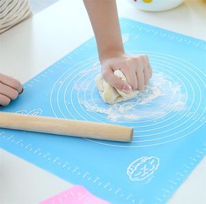 50 * 40 cm Siliconen Bakken Mat 6 Kleuren Kneading Deeg Mat Dial Patry Boards for Fondant Clay Bake Tools Heat Isolation Silpat Mats Bakeware