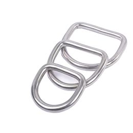 50*45mm haak gesp roestvrij staal D ring hanger gesp Handgemaakte lederen Traction ring tas DIY hardware onderdeel