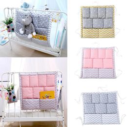 50 * 50 cm Lit bébé Sac suspendu multi-couche Organisateur de chevet Sac de rangement pour couches Boîte Portable Born Toy Pocket Crib Literie Ensemble 240111