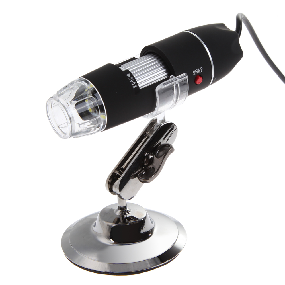 50-500X 2MP USB Microscope Digital Microscope Endoscope Camera Magnifier 8 LED Light HD Color CMOS Sensor