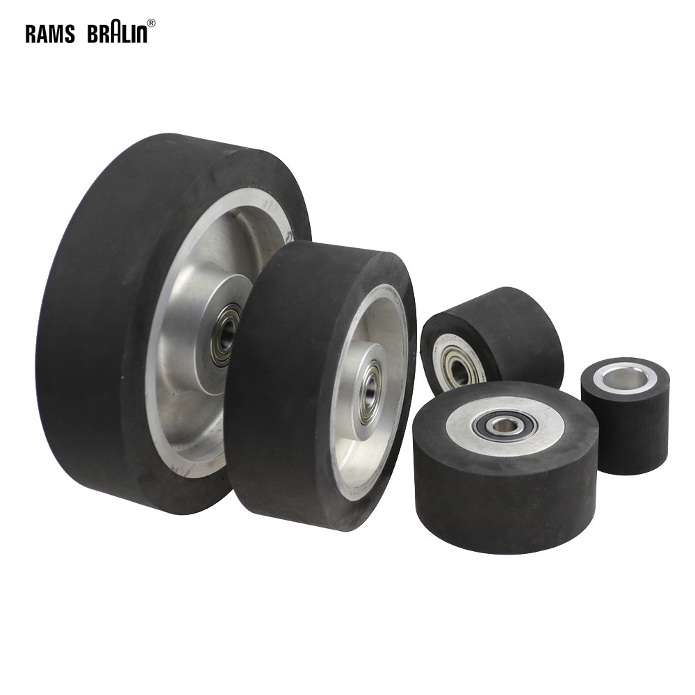 Smooth Rubber Contact Wheel Belt Grinder Replacement Parts Dia. 50mm/2"-200mm/8"