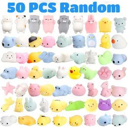 50 5PCS Kawaii Squishies Mochi Anima Squishy Toys For Kids Antistress Ball Squeeze Party Gunsten Stress Relief Birthday 220531