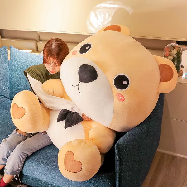 50/60/70/80/100cm mignon ours en peluche câlin ours oreiller surdimensionné sur le lit pour les filles cadeau d'anniversaire de haute qualité pour les enfants