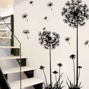 50 * 70 cm Belle Pissenlit Stickers Muraux Salon Chambre Rêve De Voler Sticker Mural Décor À La Maison Autocollant Sur Les Stickers Muraux