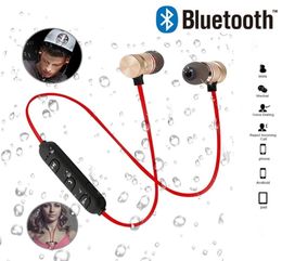 50 écouteurs Bluetooth Sports Neckound Cascked Magretic Wireless Caser STÉRBUDS Music Metal Headphones avec micro pour tous les téléphones6664954