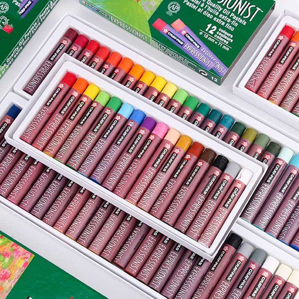 50 couleurs Pastels à l'huile ensemble stylos à dessin qualité lavable doux Pastel Crayons pour étudiant papeterie école dessin stylo fournitures