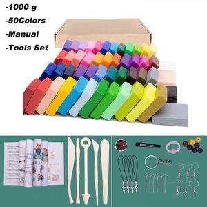50 kleuren Polymeer Klei DIY Soft Molding Craft Oven Bakken Hand Casting Kit Puzzel Modellering Baby Handafdruk Slime Slimes Speelgoed 240112